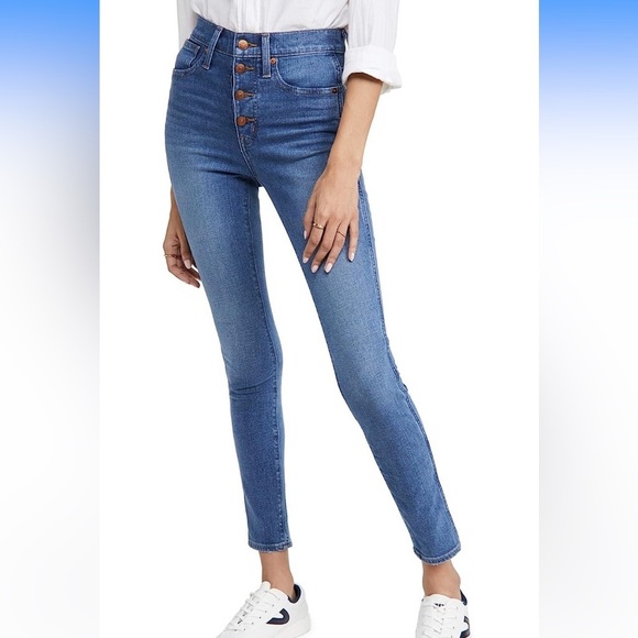 Madewell Denim - Madewell 10”High-Rise Skinny Jeans Button Front